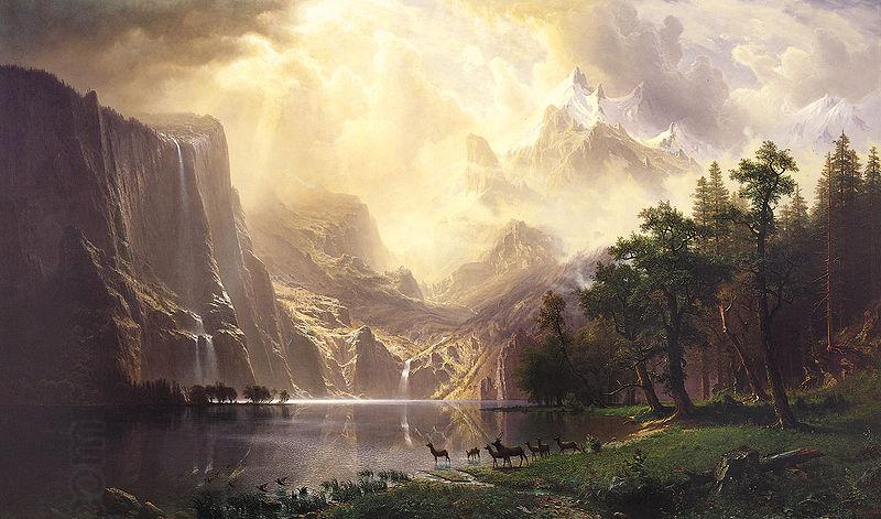Albert Bierstadt Among the Sierra Nevada Mountains, California oil painting picture